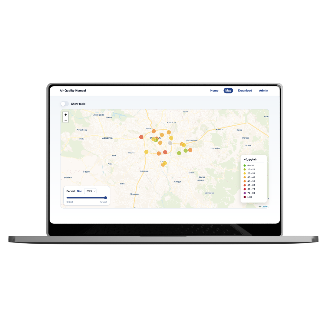 KNMI Luchtkwaliteit Webportaal Desktop